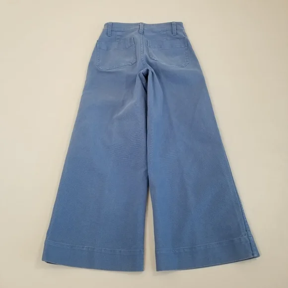 Madewell Wide Leg Crop Jeans Pants Button-fly Size 24 - Picture 3 of 7